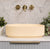 Stadio Groove 480mm Fluted Oval Artificial Stone Above-Counter Basin, Matte Baby Beige
