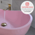 Wave Oval 600mm Artificial Stone Above-Counter Basin, Matte Pink