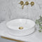 Circa Round Fluted 405mm Above-Counter Basin, Matte White