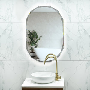 Classic Jewel 600mm x 900mm LED Mirror with Jewelled Edge and Demister *Clearance Stock*