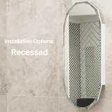 Classic Jewel 400mm x 900mm Mirrored Shaving Cabinet, Matte White