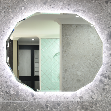 Classic Jewel 800mm x1000mm Backlit LED Frameless Mirror with Jewelled Edge and Demister *Clearance Stock*