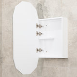 Classic Jewel 400mm x 900mm Mirrored Shaving Cabinet, Matte White