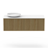ADP Clifton Wall Hung 1200mm Single Left Offset Bowl Vanity Cabinet