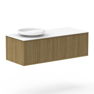 ADP Clifton Wall Hung 1200mm Single Left Offset Bowl Vanity Cabinet
