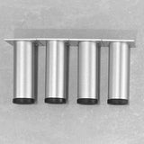 Cylio Round 120mm Vanity Legs | Brushed Silver (chrome) | Set of 4