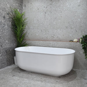 Mayfair Classic 1700mm Floating Oval Freestanding Bath, Gloss White *Clearance Stock*