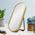 Pill Oval 220mm x 440mm Desk Mirror with Brushed Brass (Gold) Frame