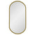 Pill Oval 220mm x 440mm Desk Mirror with Brushed Brass (Gold) Frame