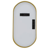 Pill Oval 220mm x 440mm Desk Mirror with Brushed Brass (Gold) Frame