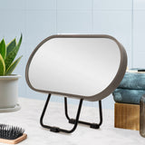 Pill Oval 220mm x 440mm Desk Mirror with Brushed Gunmetal Frame