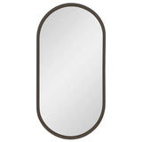 Pill Oval 220mm x 440mm Desk Mirror with Brushed Gunmetal Frame