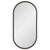 Pill Oval 220mm x 440mm Desk Mirror with Brushed Gunmetal Frame