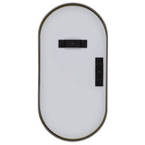 Pill Oval 220mm x 440mm Desk Mirror with Brushed Gunmetal Frame