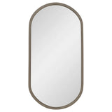 Pill Oval 220mm x 440mm Desk Mirror with Brushed Nickel Frame