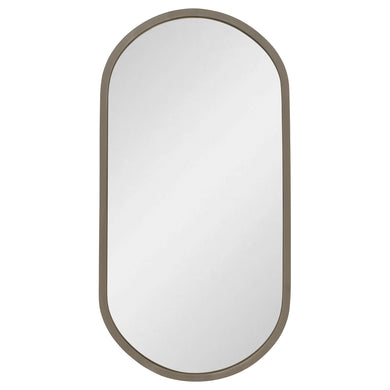 Pill Oval 220mm x 440mm Desk Mirror with Brushed Nickel Frame