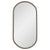 Pill Oval 220mm x 440mm Desk Mirror with Brushed Nickel Frame