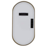 Pill Oval 220mm x 440mm Desk Mirror with Brushed Nickel Frame