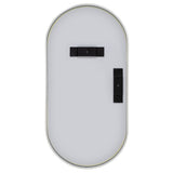 Pill Oval 220mm x 440mm Desk Mirror with Matte White Frame