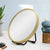 Circa Round 300mm Desk Mirror with Brushed Brass (Gold) Frame