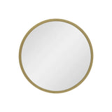 Circa Round 300mm Desk Mirror with Brushed Brass (Gold) Frame