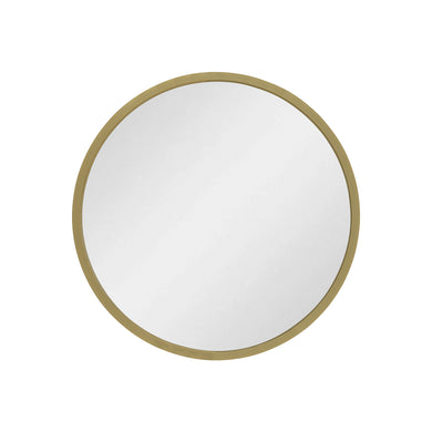 Circa Round 300mm Desk Mirror with Brushed Brass (Gold) Frame