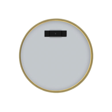 Circa Round 300mm Desk Mirror with Brushed Brass (Gold) Frame