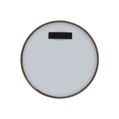 Circa Round 300mm Desk Mirror with Brushed Gunmetal Frame