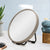 Circa Round 300mm Desk Mirror with Brushed Nickel Frame