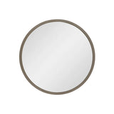 Circa Round 300mm Desk Mirror with Brushed Nickel Frame