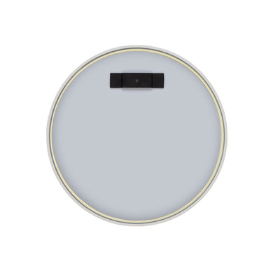 Circa Round 300mm Desk Mirror with Matte White Frame