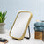 Retti Rectangular 220mm x 330mm Desk Mirror with Brushed Brass (Gold) Frame