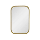 Retti Rectangular 220mm x 330mm Desk Mirror with Brushed Brass (Gold) Frame