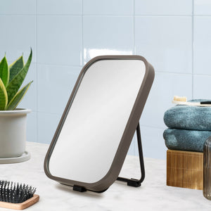 Retti Rectangular 220mm x 330mm Desk Mirror with Brushed Gunmetal Frame