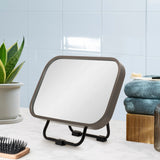 Retti Rectangular 220mm x 330mm Desk Mirror with Brushed Gunmetal Frame