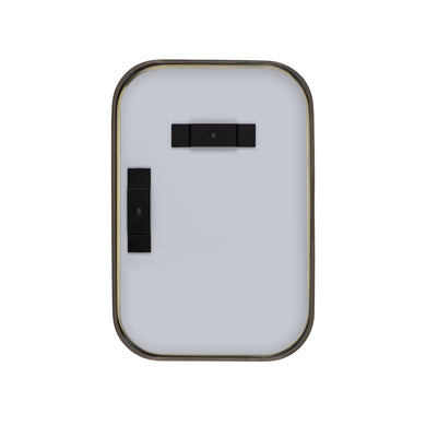 Retti Rectangular 220mm x 330mm Desk Mirror with Brushed Gunmetal Frame