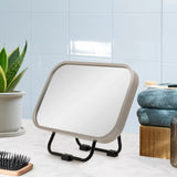 Retti Rectangular 220mm x 330mm Desk Mirror with Brushed Nickel Frame