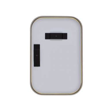Retti Rectangular 220mm x 330mm Desk Mirror with Brushed Nickel Frame
