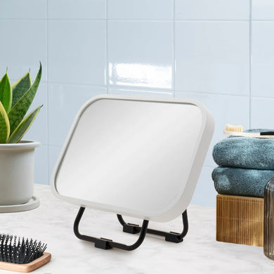 Retti Rectangular 220mm x 330mm Desk Mirror with Matte White Frame
