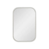 Retti Rectangular 220mm x 330mm Desk Mirror with Matte White Frame
