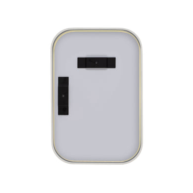 Retti Rectangular 220mm x 330mm Desk Mirror with Matte White Frame