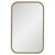 Retti Rectangular 280mm x 440mm Desk Mirror with Brushed Brass (Gold) Frame