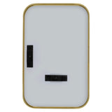 Retti Rectangular 280mm x 440mm Desk Mirror with Brushed Brass (Gold) Frame