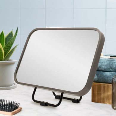 Retti Rectangular 280mm x 440mm Desk Mirror with Brushed Gunmetal Frame