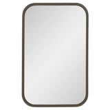Retti Rectangular 280mm x 440mm Desk Mirror with Brushed Gunmetal Frame