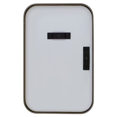 Retti Rectangular 280mm x 440mm Desk Mirror with Brushed Gunmetal Frame