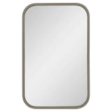 Retti Rectangular 280mm x 440mm Desk Mirror with Brushed Nickel Frame