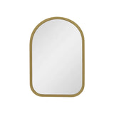 Arco Arch 220mm x 330mm Desk Mirror with Brushed Brass (Gold) Frame