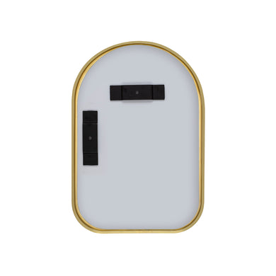Arco Arch 220mm x 330mm Desk Mirror with Brushed Brass (Gold) Frame