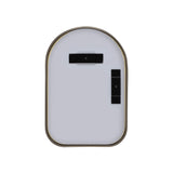 Arco Arch 220mm x 330mm Desk Mirror with Brushed Gunmetal Frame